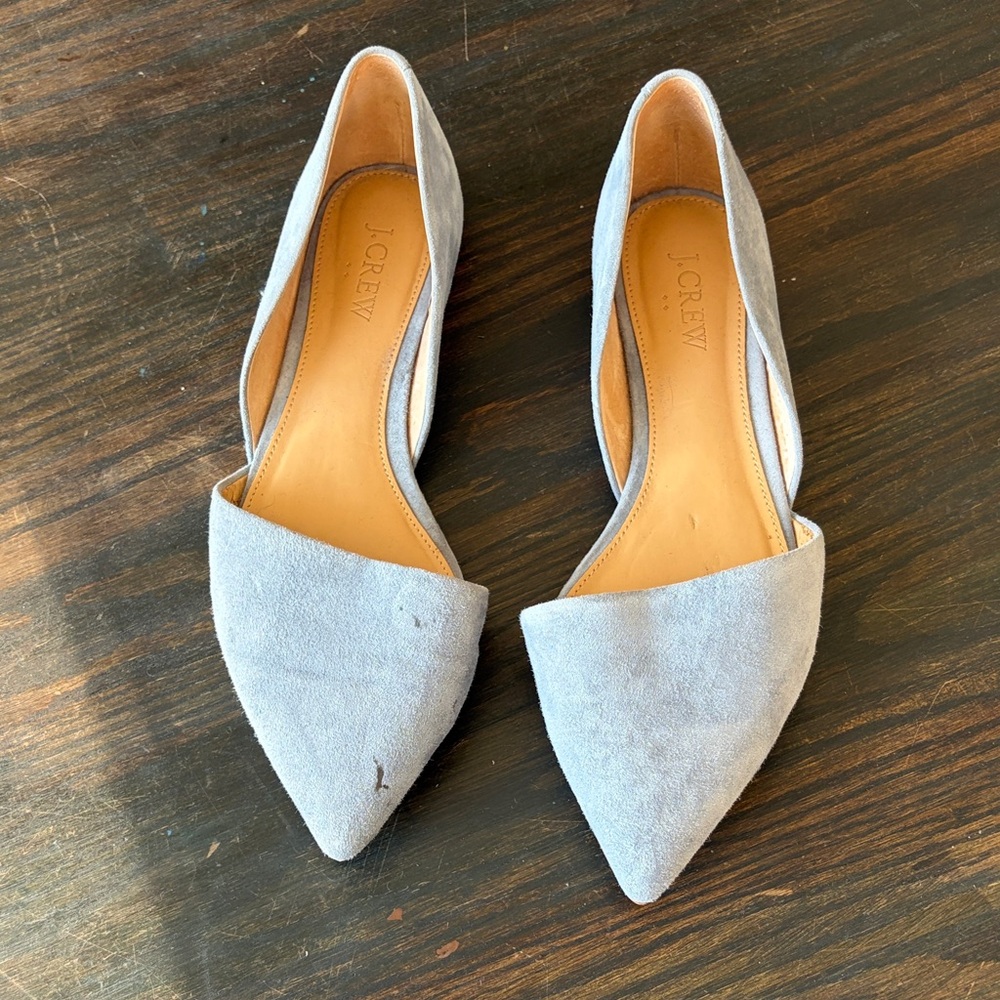J. Crew Women's Light Gray Suede Loafers